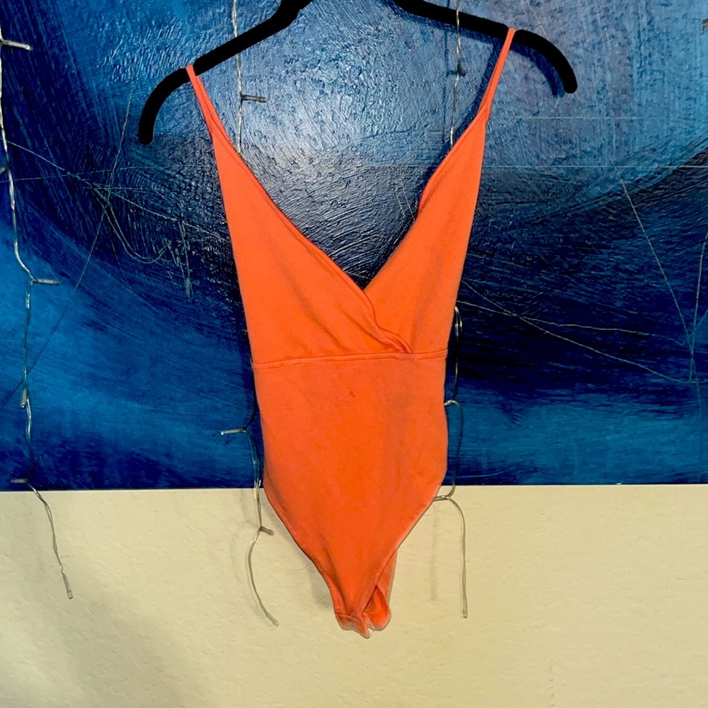 Coral Forever 21 leotard / body suit size M